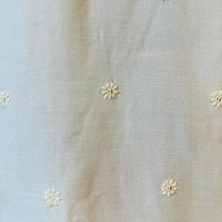 EMBROIDERED SHORT KURTI - ICE BLUE - 44