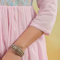 BEAUTIFUL EMBROIDERED MUL COTTON SUIT SET - 44