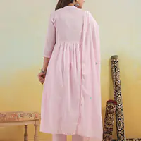 BEAUTIFUL EMBROIDERED MUL COTTON SUIT SET