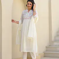 EMBROIDERED MUL COTTON SUIT SET