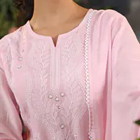 MUL COTTON SUIT IN THREAD EMBROIDERY - 40