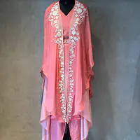 DESIGNER KAFTAN SET IN HANDWORK - Pink - 40