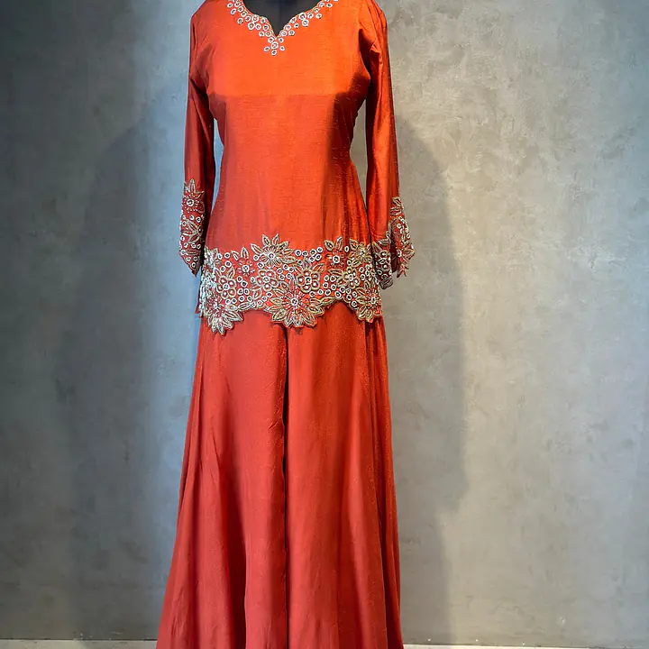 BEAUTIFUL INDO-FUSION PLAZO SET - 44