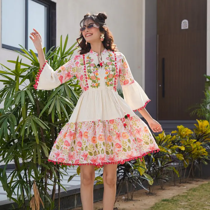 BEAUTIFUL EMBROIDERED MINI ONE PIECE
