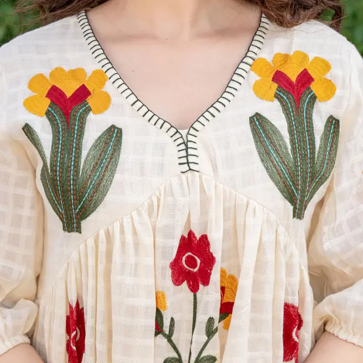 EMBROIDERED MINI ONE PIECE - 38