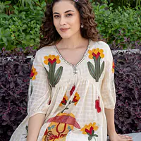 EMBROIDERED MINI ONE PIECE - 42