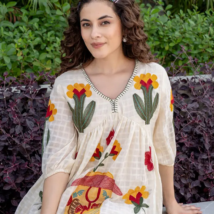 EMBROIDERED MINI ONE PIECE - 42