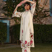 HIGHNECK EMBROIDERED SUIT SET - 40