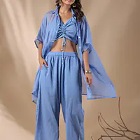CO-ORD SET WITH SHURG - Blue - 38