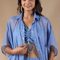 CO-ORD SET WITH SHURG - Blue - 42