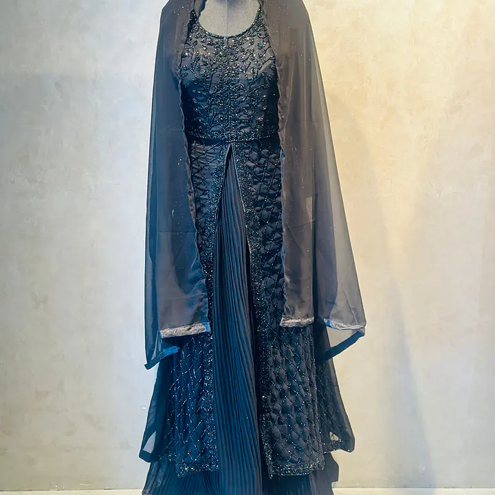 LONG ANARKALI HANDWORK SKIRT SET - 38
