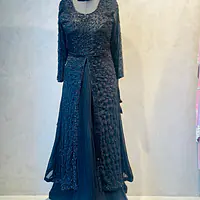 LONG ANARKALI HANDWORK SKIRT SET