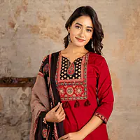 AJRAKH PRINT SUIT SET - Black - 40