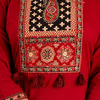 AJRAKH PRINT SUIT SET - Black - 46