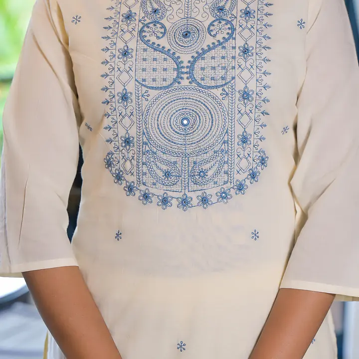 EMBROIDERED COTTON SUIT SET - 40