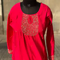 BANARASI STRAIGHT HANDWORK SUIT SET