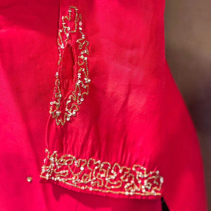 BANARASI STRAIGHT HANDWORK SUIT SET