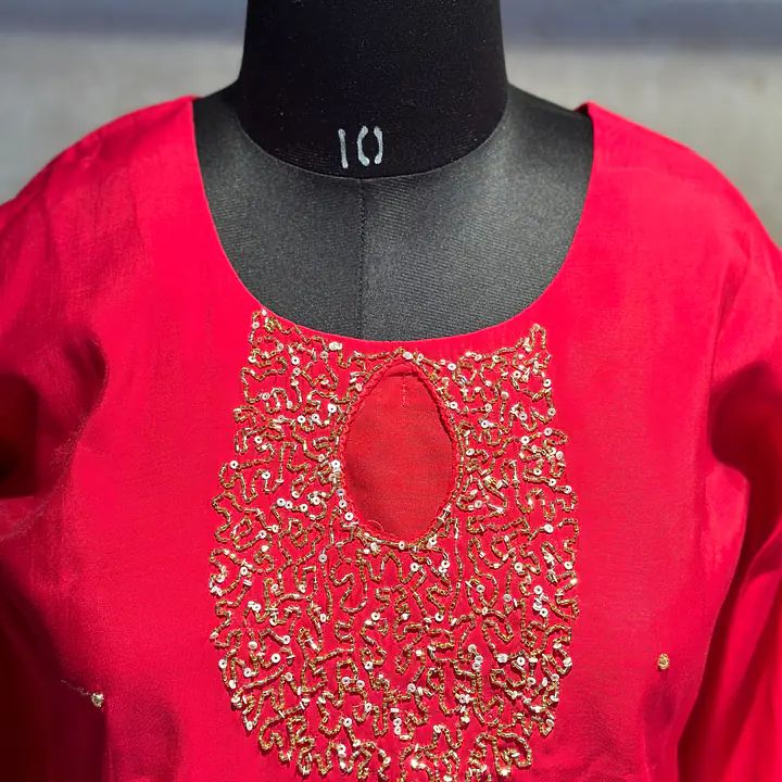 BANARASI STRAIGHT HANDWORK SUIT SET