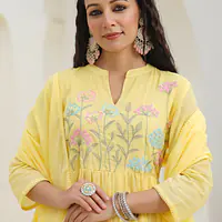 BEAUTIFUL MUL COTTON EMBROIDERED SUIT SET