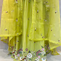 INDO-FUSION PEPLUM LEHNGA SET - Mehndi Green - 40