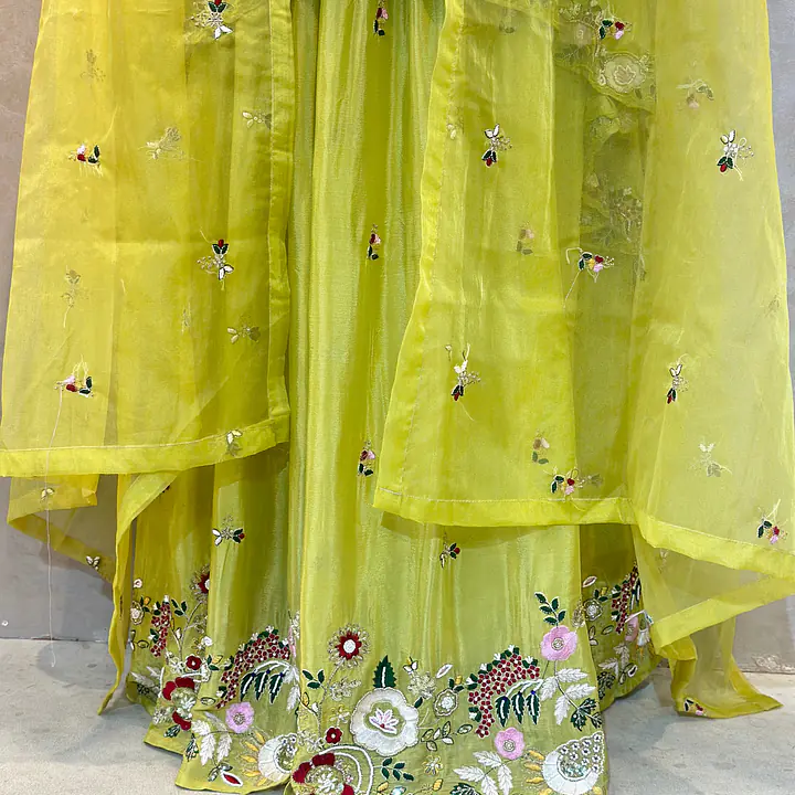INDO-FUSION PEPLUM LEHNGA SET - Mehndi Green - 40