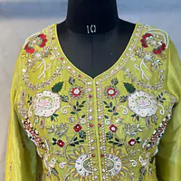 INDO-FUSION PEPLUM LEHNGA SET - Blue - 40