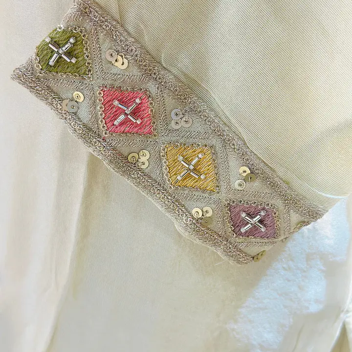 PURE ZARI TISSUE PLAZO SET - 42