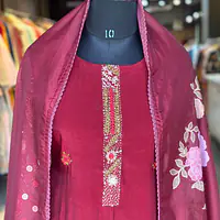 HAND EMBROIDERED STRAIGHT SUIT SET
