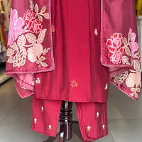 HAND EMBROIDERED STRAIGHT SUIT SET