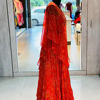 INDO-FUSION BHANDEJ LEHNGA SET - Pink - 38