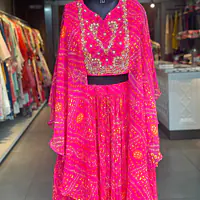 INDO-FUSION BHANDEJ LEHNGA SET - Pink - 40