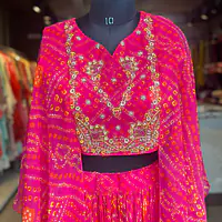 INDO-FUSION BHANDEJ LEHNGA SET