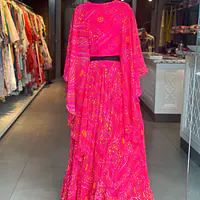 INDO-FUSION BHANDEJ LEHNGA SET