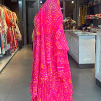 INDO-FUSION BHANDEJ LEHNGA SET