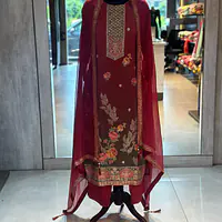 BANARASI STRAIGHT SUIT SET - 46