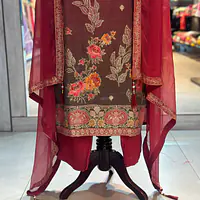BANARASI STRAIGHT SUIT SET - 48