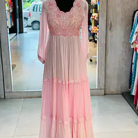 PURE CHINON LONG GOWN - 40
