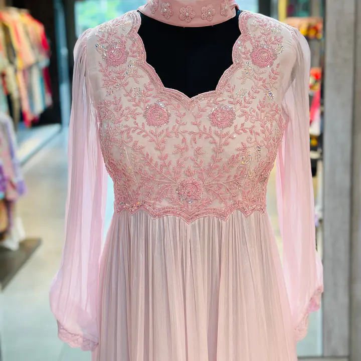 PURE CHINON LONG GOWN