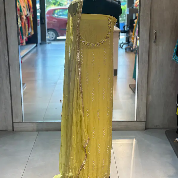 PURE ORGANZA HANDWORK SUIT SET