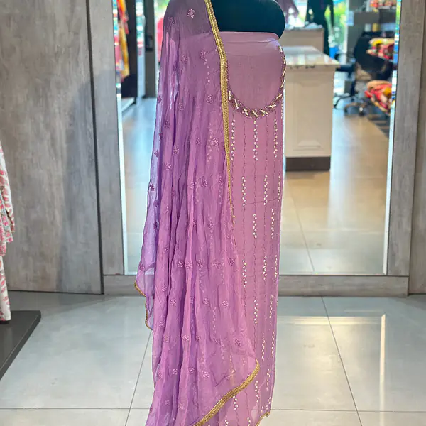 PURE ORGANZA HANDWORK SUIT SET