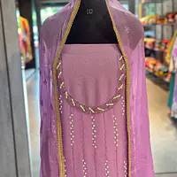 PURE ORGANZA HANDWORK SUIT SET