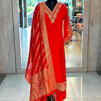 BANARASI STRAIGHT SUIT SET - 40
