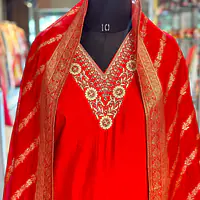 BANARASI STRAIGHT SUIT SET - 42
