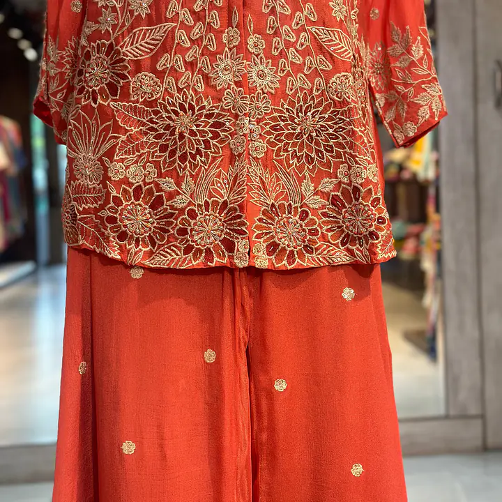 PURE CHINON HANDWORK CO-ORD SET