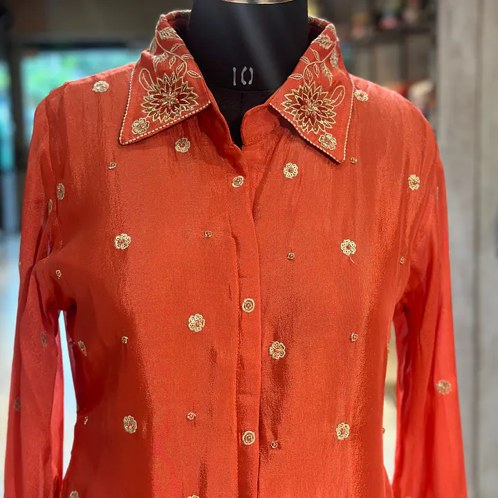 PURE CHINON HANDWORK CO-ORD SET