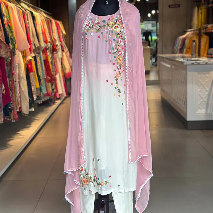 HAND EMBROIDERED STRAIGHT SUIT SET