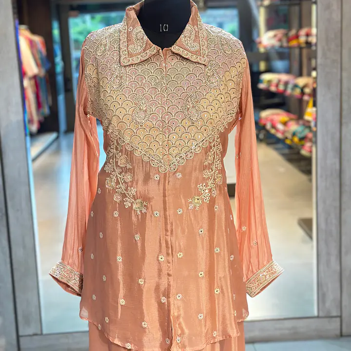 PURE CHINON HANDWORK CO-ORD SET