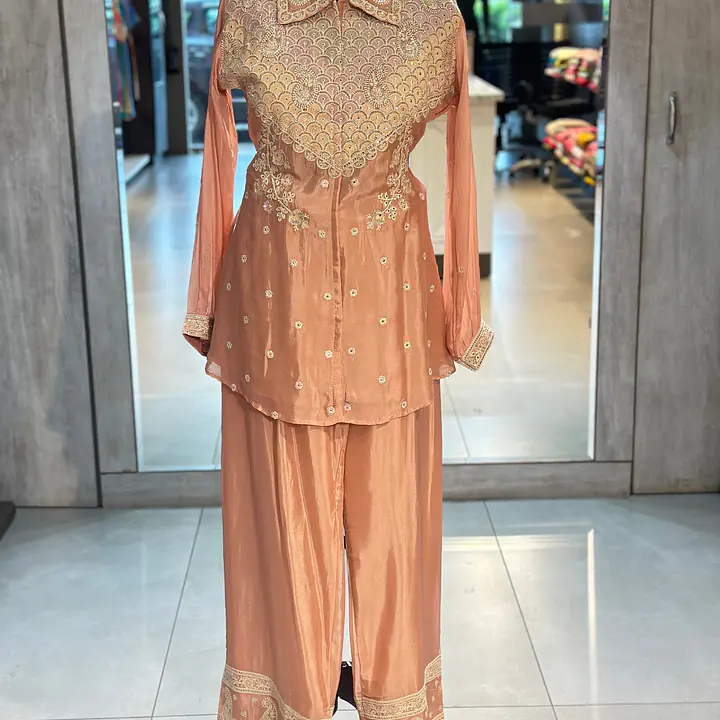 PURE CHINON HANDWORK CO-ORD SET
