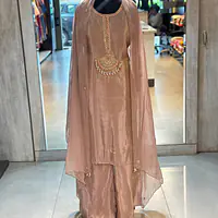 PURE ZARI TISSUE PLAZO SET