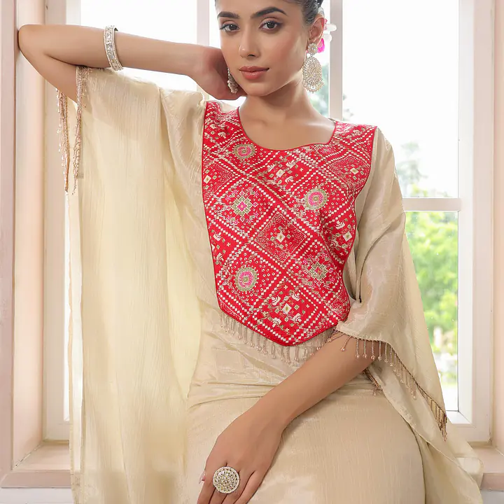 PURE ZARI TISSUE KAFTAN SET - 38